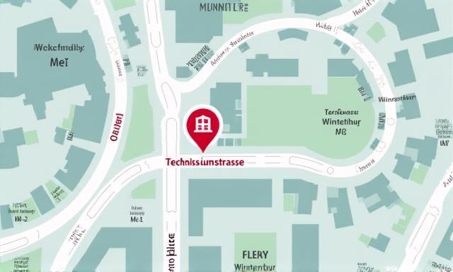 Map showing the location of the office in Winterthur, Switzerland.